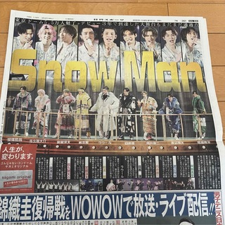 スノーマン(Snow Man)の2023.06.11 日刊スポーツ　SnowMan記事(印刷物)