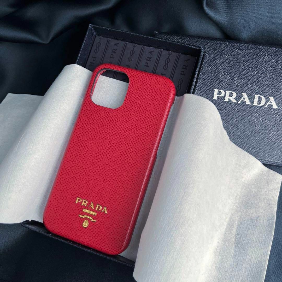 PRADA(プラダ)の新品未使用　プラダ　iPhoneケース　スマホケース　レザー スマホ/家電/カメラのスマホアクセサリー(iPhoneケース)の商品写真