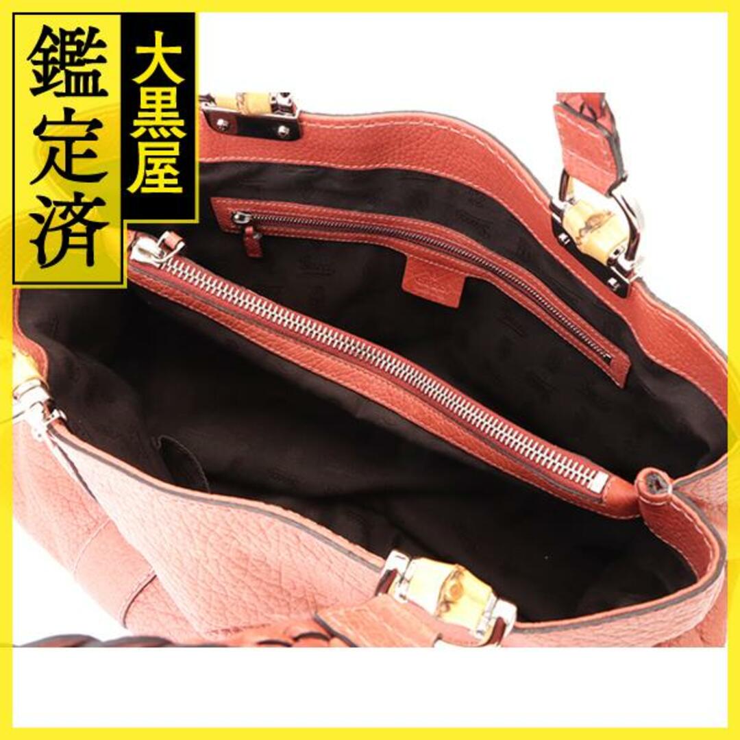 Gucci(グッチ)のグッチ　トートバッグ　オレンジ　レザー／バンブー　232947　【436】 レディースのバッグ(トートバッグ)の商品写真