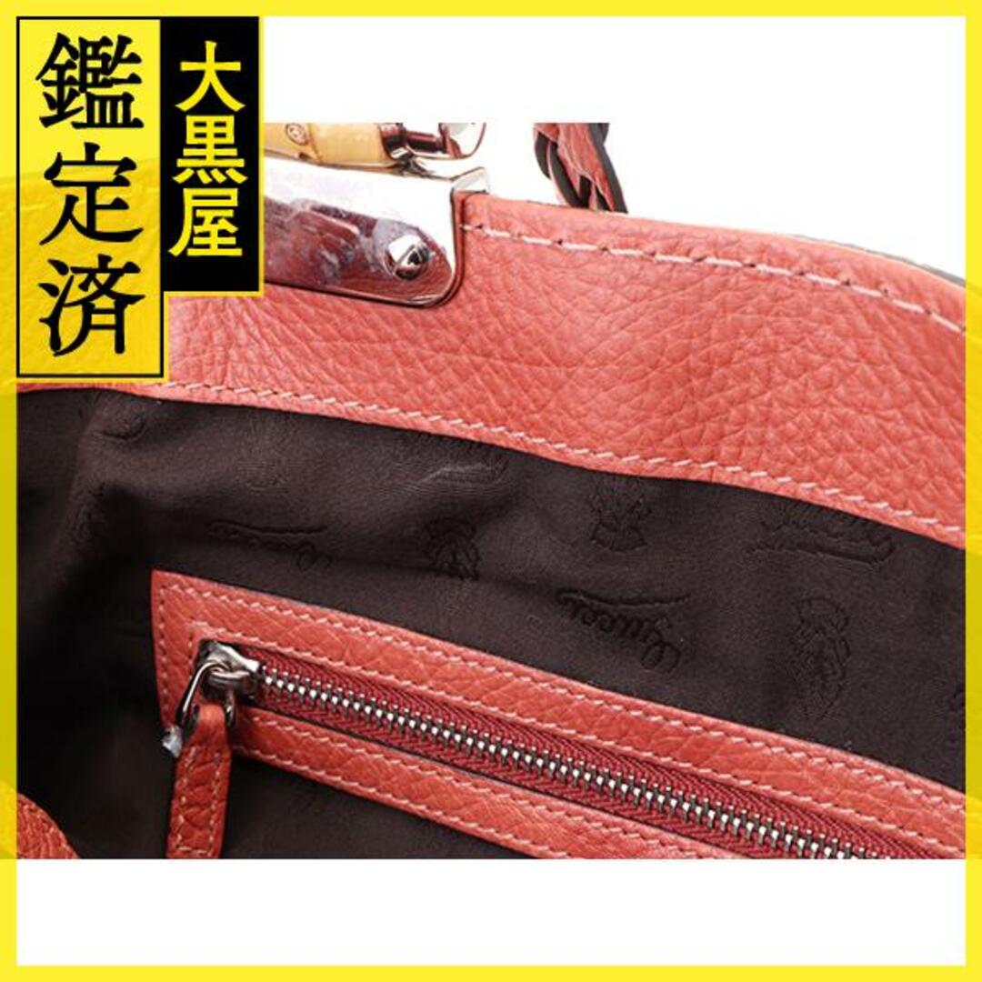 Gucci(グッチ)のグッチ　トートバッグ　オレンジ　レザー／バンブー　232947　【436】 レディースのバッグ(トートバッグ)の商品写真