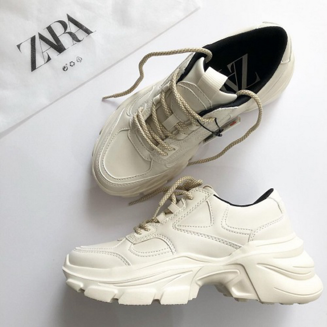 【新品】ZARA チャンキー ソール プリム ソール ダッド スニーカー 38