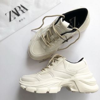 ザラ(ZARA)のザラ zara チャンキー ソール プリム ソール ダッド スニーカー 38(スニーカー)