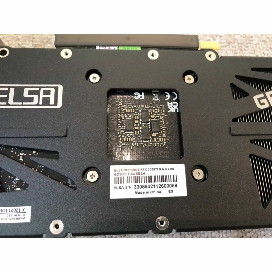 ELSA GeForce RTX 3060 Ti S.A.C LHR グラボ スマホ/家電/カメラのPC/タブレット(PC周辺機器)の商品写真