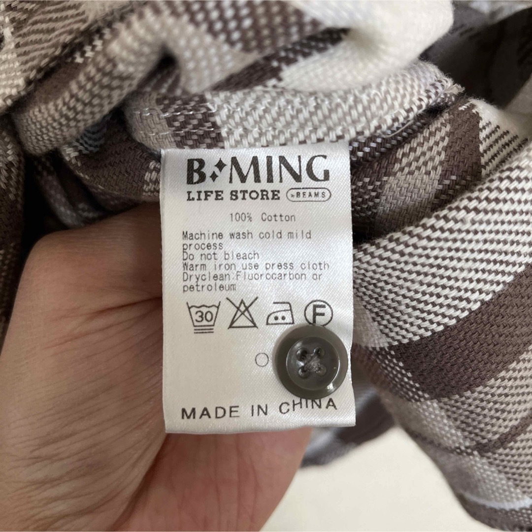 B:MING LIFE STORE by BEAMS(ビーミング ライフストア バイ ビームス)の【新品】ビームス（B:MING）  長袖　チェックシャツ メンズのトップス(シャツ)の商品写真