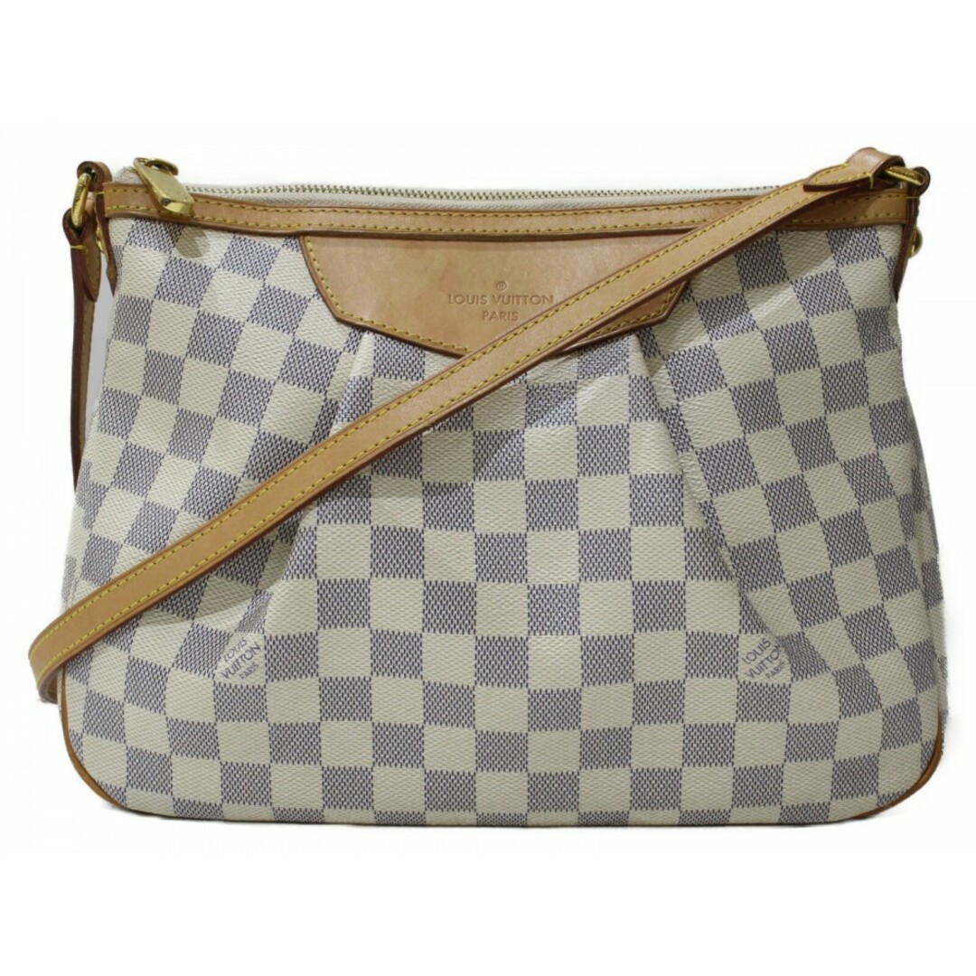 LOUIS VUITTON(ルイヴィトン)の【布袋あり】LOUIS VUITTON　ルイヴィトン　シラクーサPM　N41113　ショルダーバッグ　ダミエ・アズール　ホワイト×グレー　レディース　ギフト　プレゼント包装可【中古】松前R56号店 レディースのバッグ(メッセンジャーバッグ)の商品写真