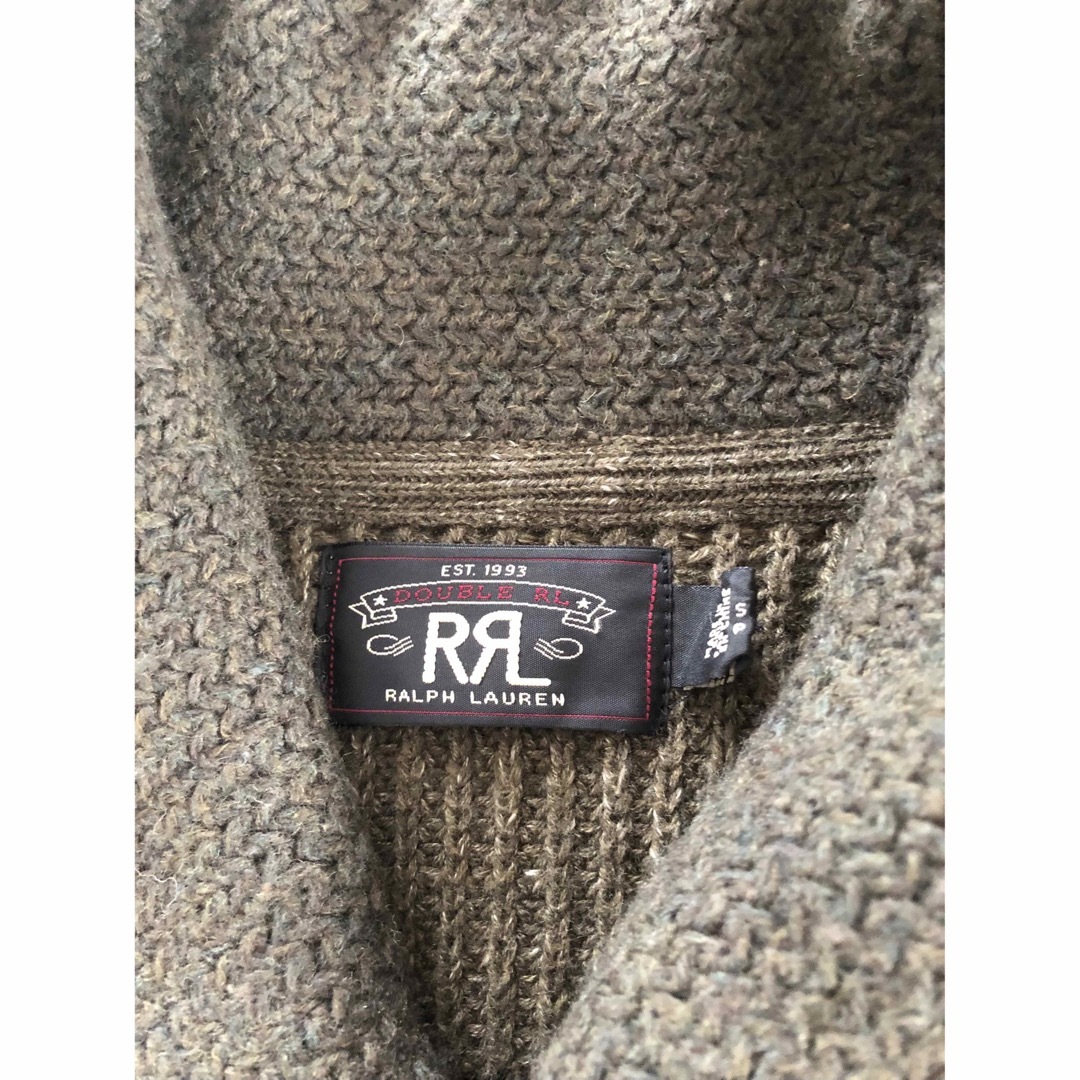 RRL(ダブルアールエル)のRRL ダブルアールエル ショールカラーカーディガン カーキ×オレンジ ニット メンズのトップス(カーディガン)の商品写真