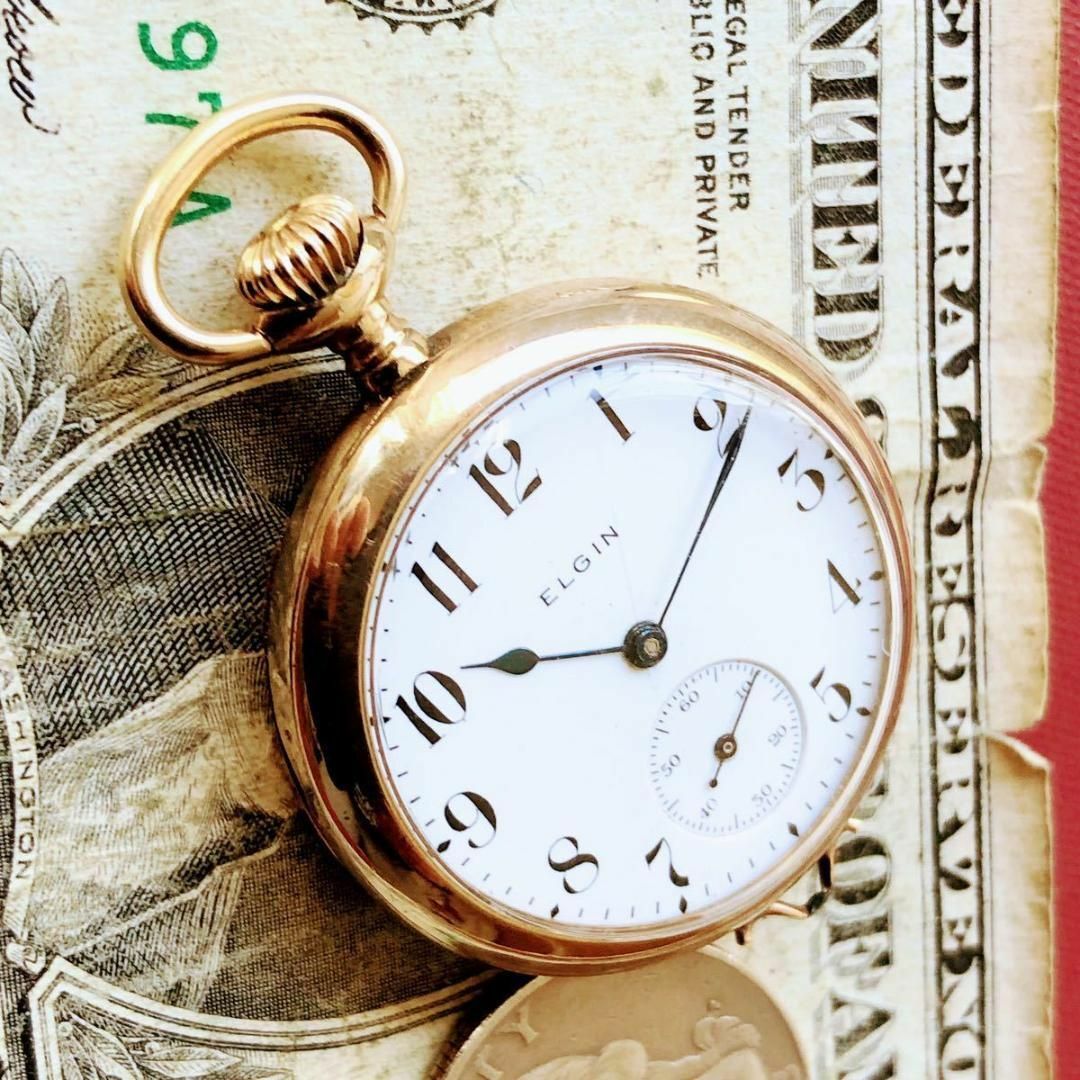 ELGIN(エルジン)の#2941【渋くてお洒落】メンズ 懐中時計 エルジン 手巻 動作品 1900年代 メンズの時計(その他)の商品写真