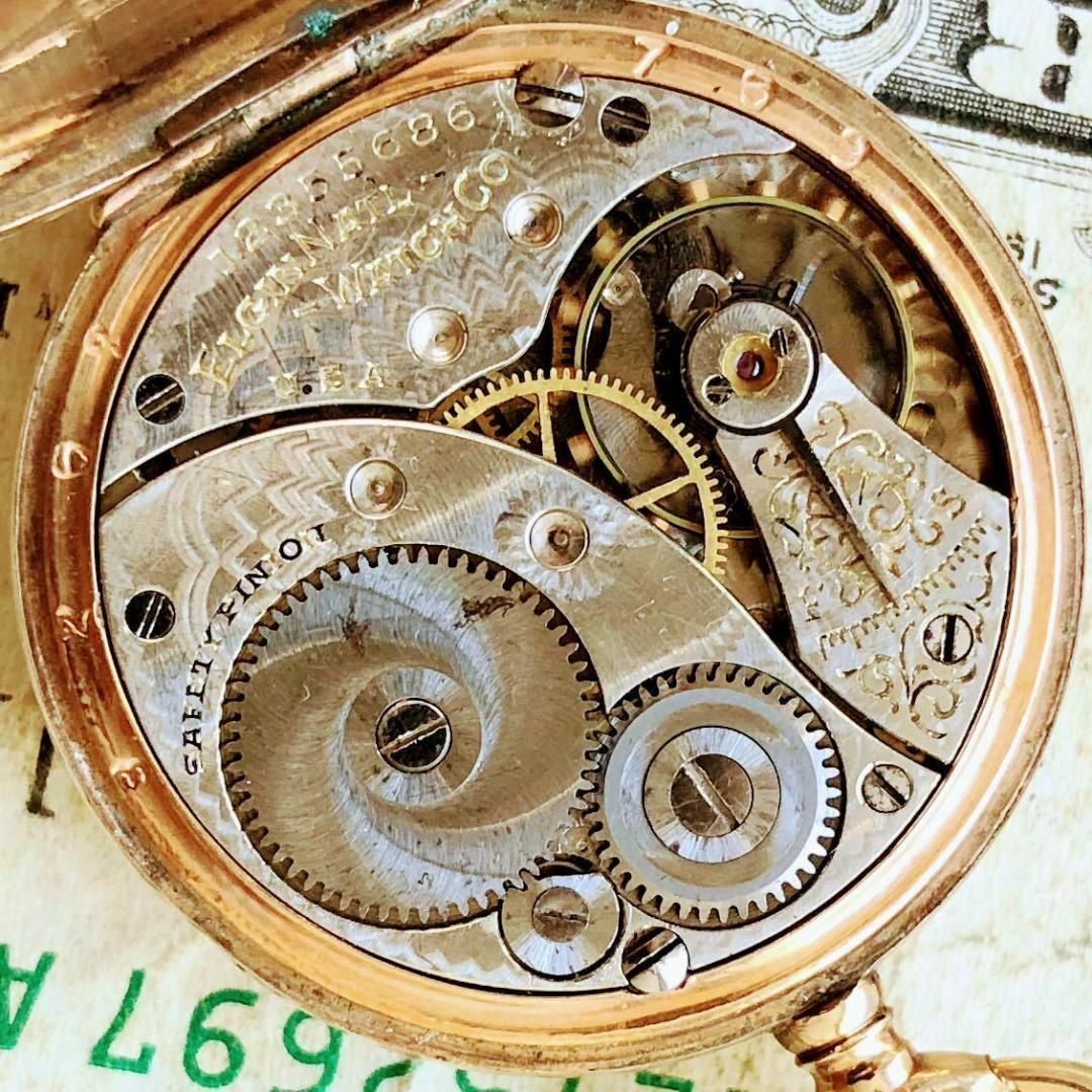 ELGIN(エルジン)の#2941【渋くてお洒落】メンズ 懐中時計 エルジン 手巻 動作品 1900年代 メンズの時計(その他)の商品写真