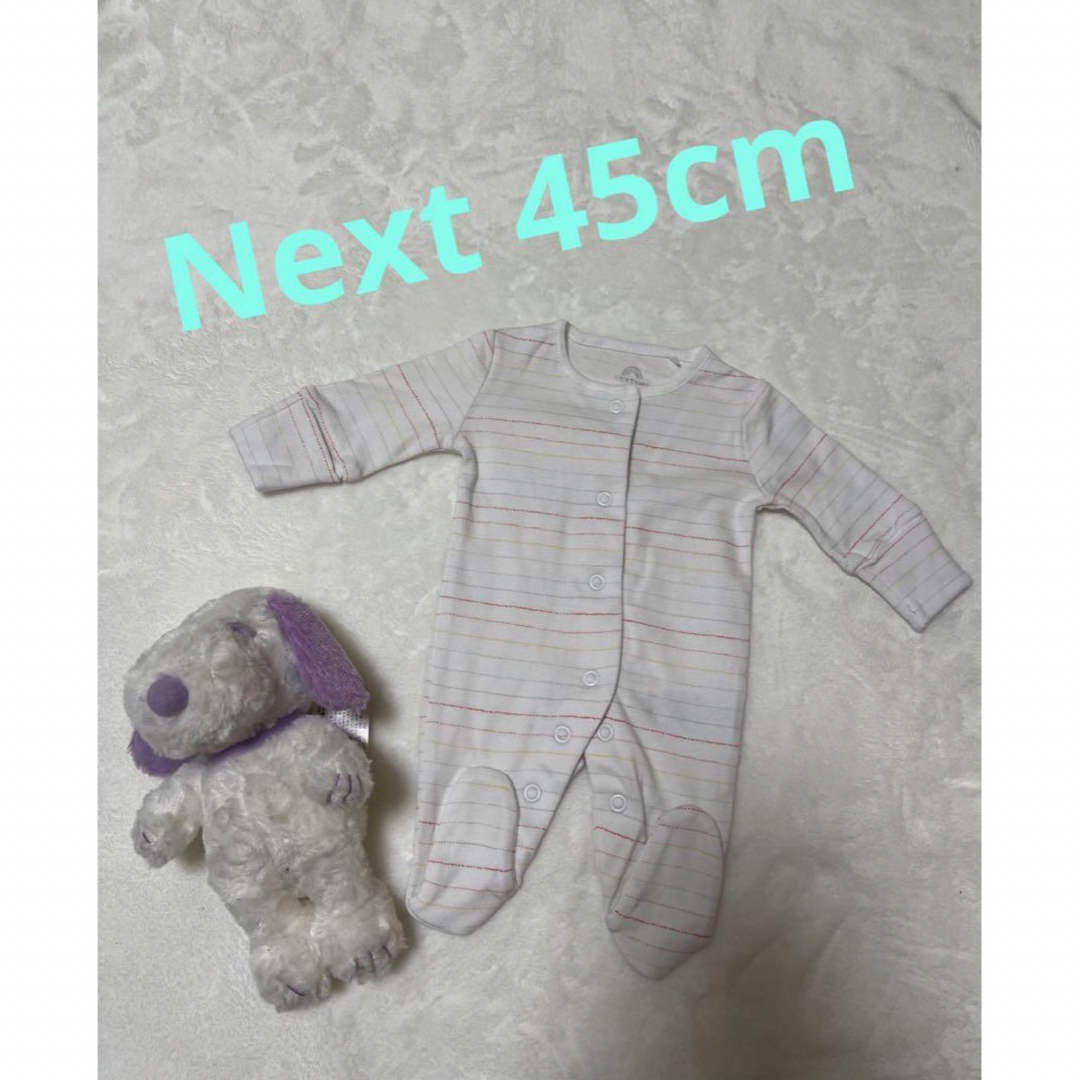 NEXT(ネクスト)の☀︎Next 45cmドットレインボーオールインワン2.3Kg キッズ/ベビー/マタニティのベビー服(~85cm)(カバーオール)の商品写真