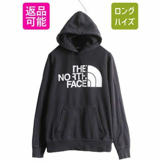 ザノースフェイス(THE NORTH FACE)のノースフェイス プリント スウェット フード パーカー メンズ S The North Face プルオーバー 裏起毛 トレーナー ブラック アウトドア 薄手(パーカー)