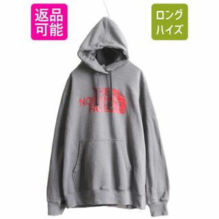 ザノースフェイス(THE NORTH FACE)のノースフェイス 迷彩 プリント スウェット フード パーカー メンズ XL 古着 The North Face プルオーバー 裏起毛 トレーナー アウトドア 灰(パーカー)