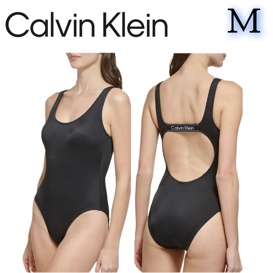 Calvin Klein(カルバンクライン)のカルバンクライン レディース ワンピース 水着 Mサイズ ブラック 黒 レディースの水着/浴衣(水着)の商品写真