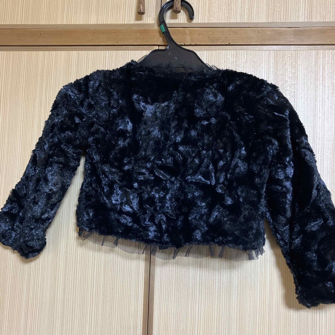 ジャケット ボレロ フォーマル 発表会 黒 100 キッズ/ベビー/マタニティのキッズ服女の子用(90cm~)(ジャケット/上着)の商品写真