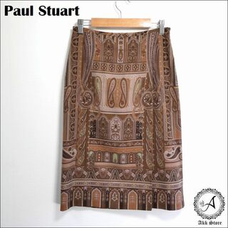 ポールスチュアート(Paul Stuart)のPaul Stuart レディース スカート ひざ丈 ペイズリー S(ひざ丈スカート)