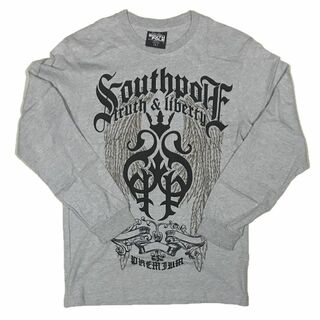 サウスポール(SOUTH POLE)のサウスポール truch ＆ liberry 長袖 Tシャツ グレー XL(Tシャツ/カットソー(七分/長袖))