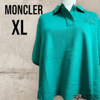 モンクレール(MONCLER)のモンクレール ロゴ ポロシャツ グリーン XL 新品未使用(Tシャツ(半袖/袖なし))