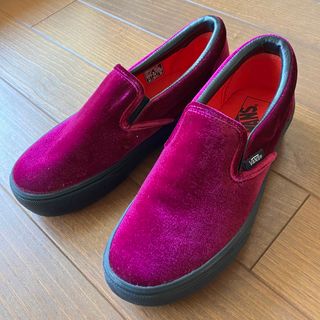 ヴァンズ(VANS)のVAN ベロア スリッポン 厚底(スニーカー)