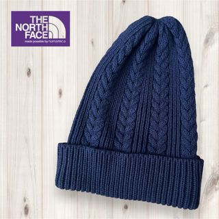 THE NORTH FACE - ノースフェイスパープルレーベル ビーニー ニット帽 ネイビー