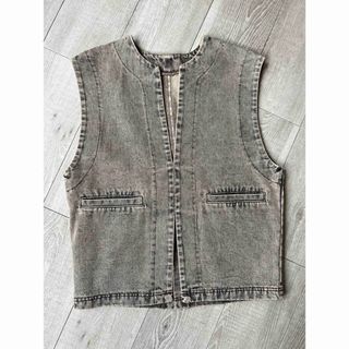 chemical wash denim vest(ベスト/ジレ)