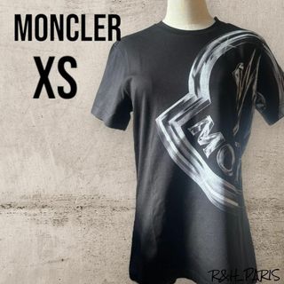 モンクレール(MONCLER)のモンクレール ビックロゴ Tシャツ XS ブラック 新品未使用(Tシャツ(半袖/袖なし))