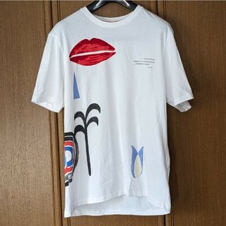 ザラ(ZARA)のZARA　グラフィック　半袖Tシャツ　XLサイズ 白色　ホワイト　トルコ製(Tシャツ/カットソー(半袖/袖なし))