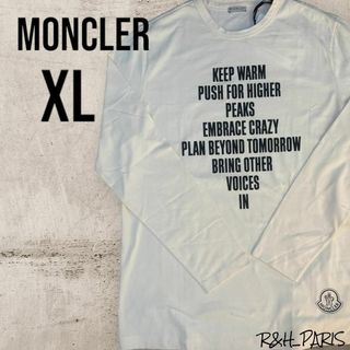 モンクレール(MONCLER)のモンクレール レタリングロゴ ロンT クリーム XL 新品未使用(Tシャツ/カットソー(七分/長袖))