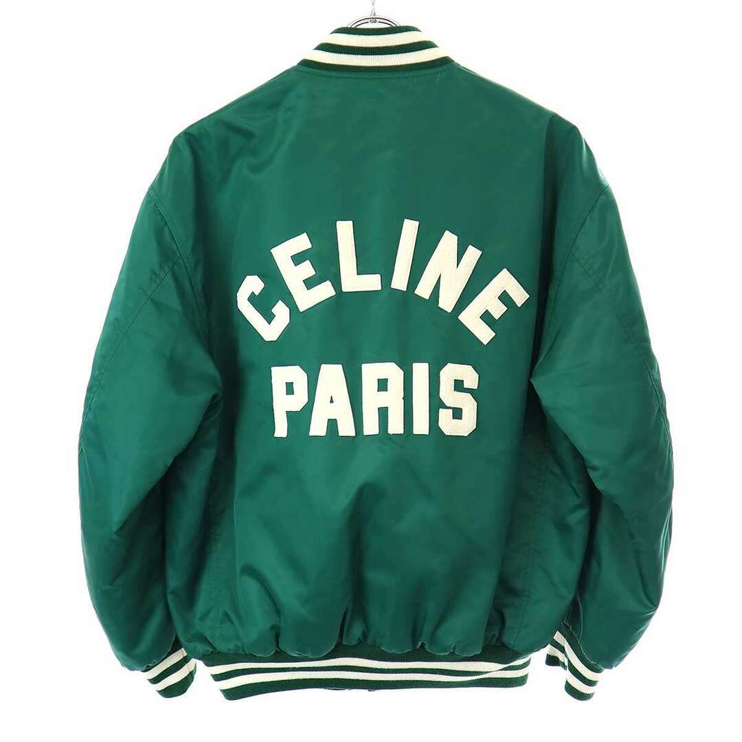 celine(セリーヌ)のCELINE セリーヌ 22AW CELINE PARIS ナイロンテディジャケット ブルゾン 2W625227R グリーン 34 レディースのジャケット/アウター(ブルゾン)の商品写真