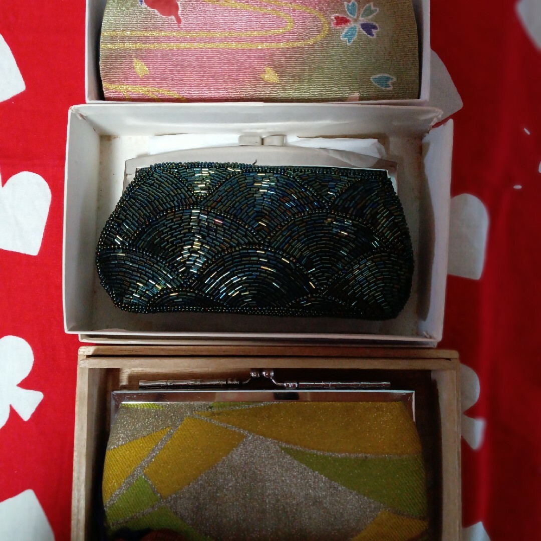 ブームです‼️　昭和レトロな　がま口財布　３点セット メンズのファッション小物(折り財布)の商品写真