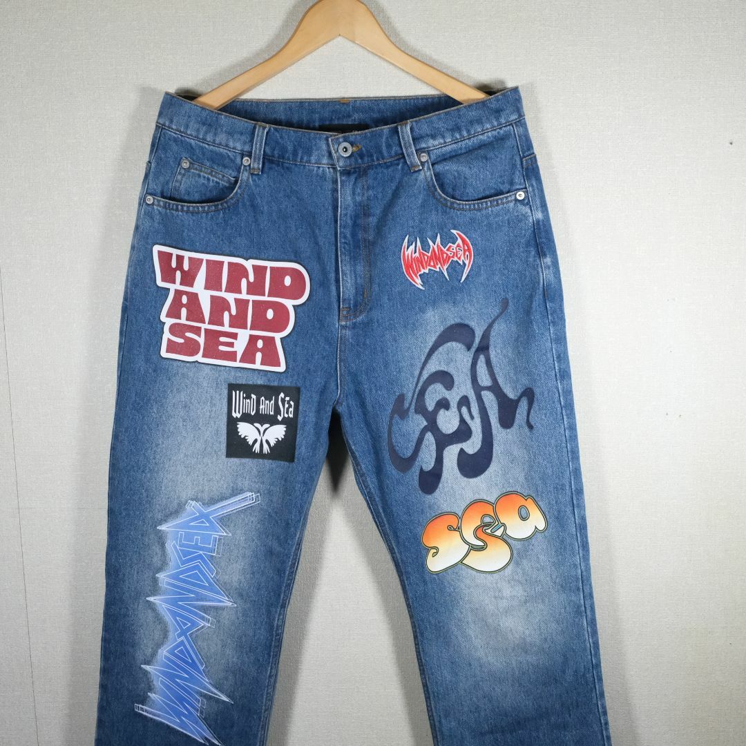 WIND AND SEA Band Denim Pants Blue L