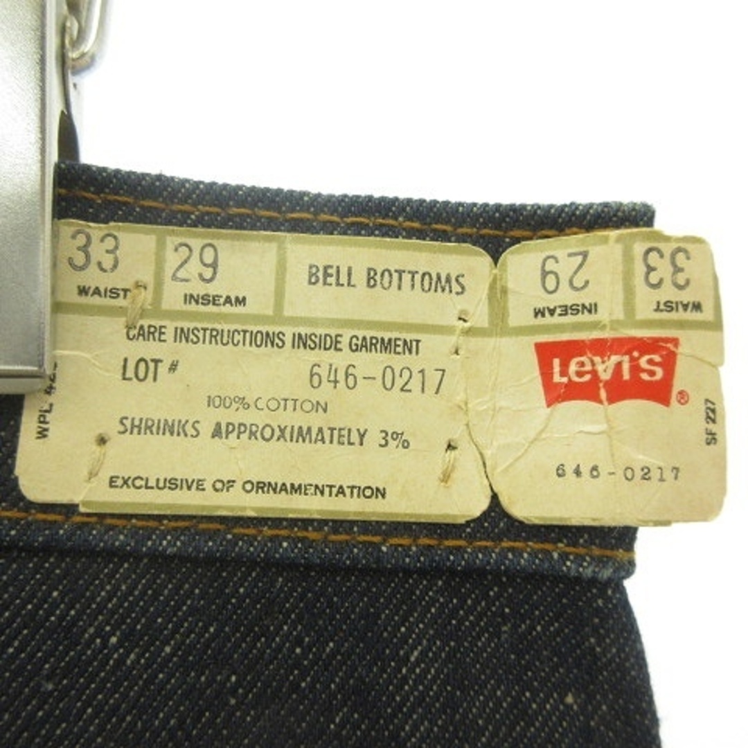 Levi's(リーバイス)の646 80年製 刻印8 デニム デッドストック 濃紺 W33 L29 STK メンズのパンツ(デニム/ジーンズ)の商品写真