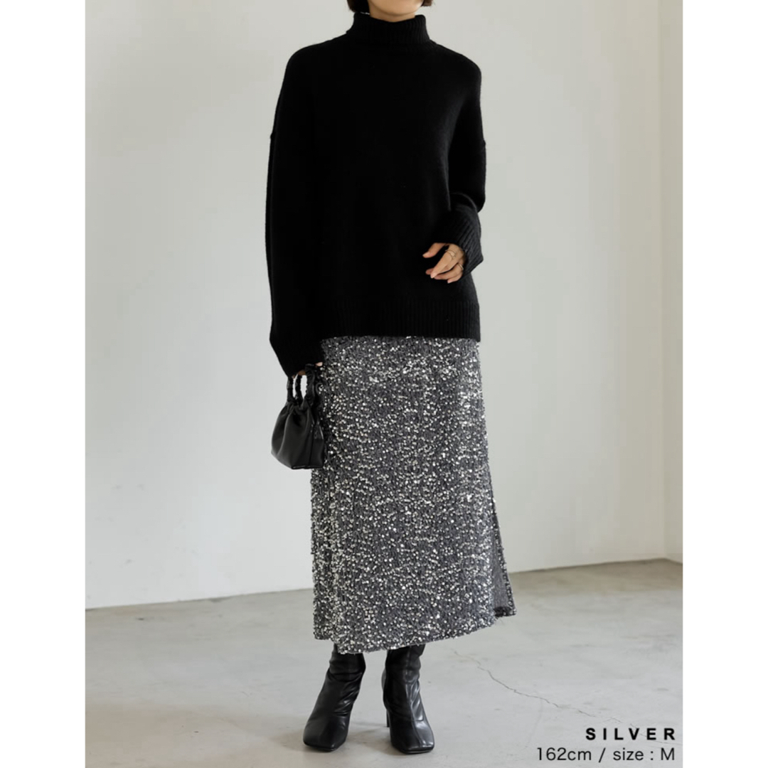 Re:EDIT(リエディ)のリエディ　スパンコールスカート　ZARA drawer heve cygne  レディースのスカート(ロングスカート)の商品写真