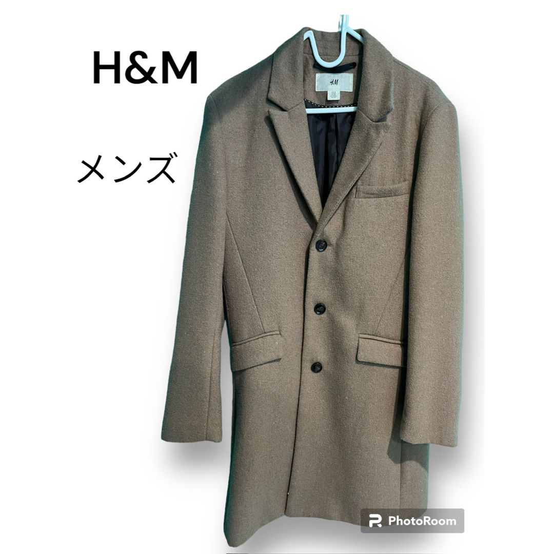 H&M(エイチアンドエム)のH&M ロングコート メンズのジャケット/アウター(チェスターコート)の商品写真