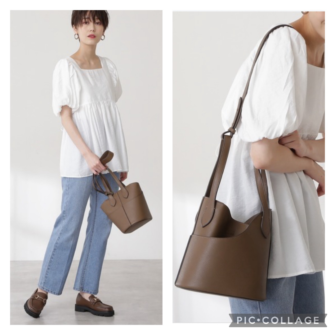 N.Natural beauty basic(エヌナチュラルビューティーベーシック)の訳あり N.ナチュラルビューティーベーシック バケツショルダーバッグ8,250円 レディースのバッグ(トートバッグ)の商品写真