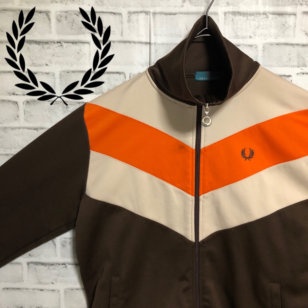 FRED PERRY - 希少ブラウンベージュL⭐️80s Fred Perry トラック 