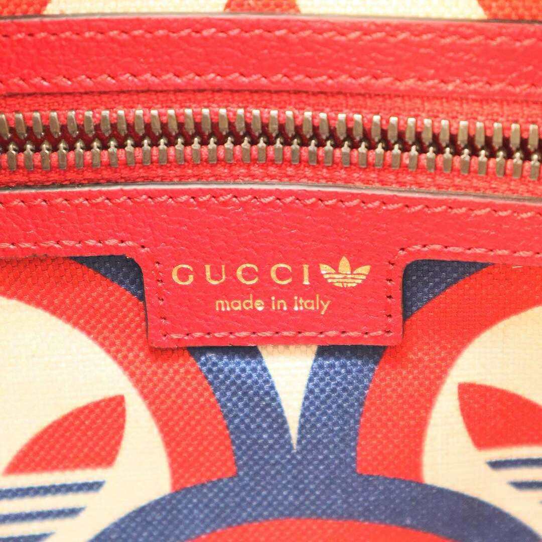 Gucci(グッチ)のGUCCI×adidas グッチ×アディダス Small Shoulder Bag スモール レザーショルダーバッグ 502427 レッド メンズのバッグ(ショルダーバッグ)の商品写真