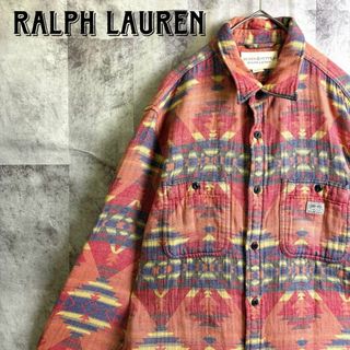 Denim & Supply Ralph Lauren - 希少 デニムアンドサプライラルフローレン ネイティブ柄 ネルシャツ RRL S