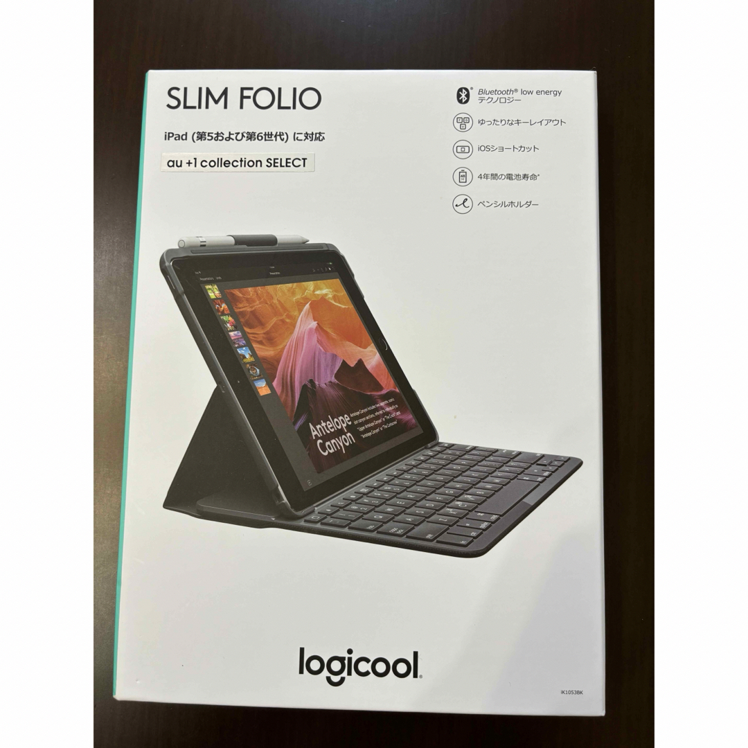 Logicool(ロジクール)のSlim Folio 第5・第6世代iPad用のキーボードカバー スマホ/家電/カメラのPC/タブレット(PC周辺機器)の商品写真