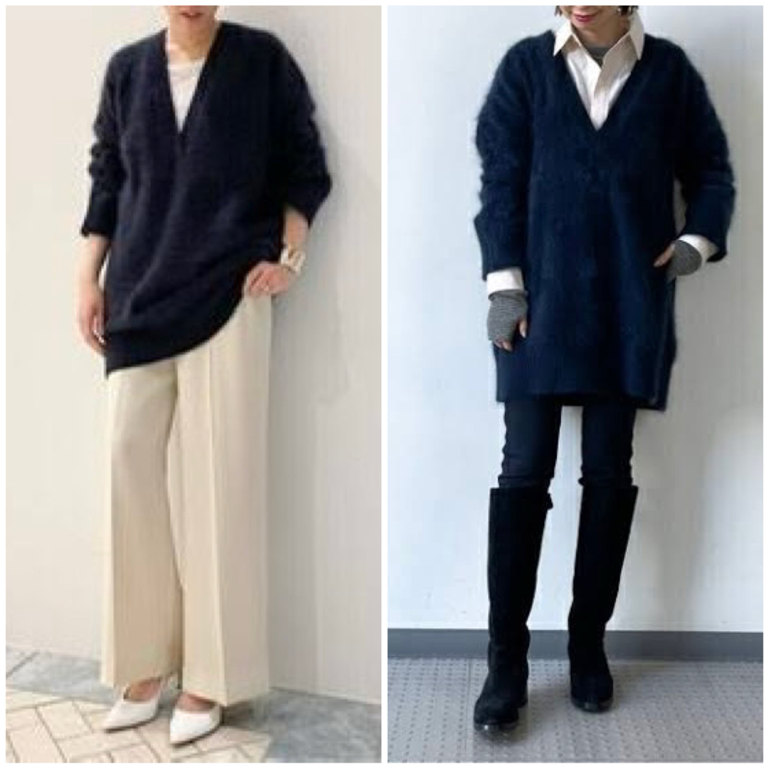 Plage(プラージュ)のplage Cashmere Mix Fur 深Vプルオーバー　カシミヤ混 レディースのトップス(ニット/セーター)の商品写真