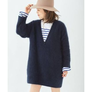 プラージュ(Plage)のplage Cashmere Mix Fur 深Vプルオーバー　カシミヤ混(ニット/セーター)