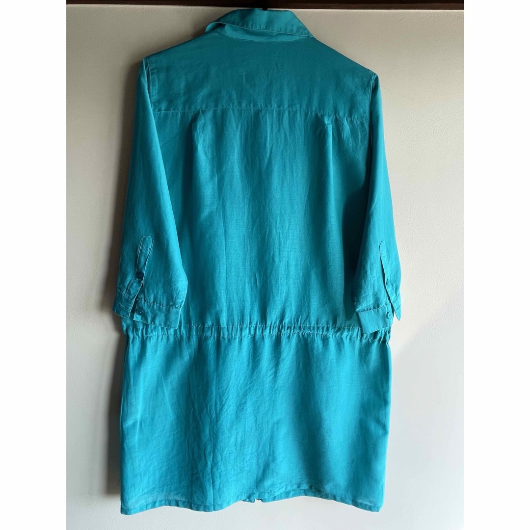 シャツジャケット　ターコイズブルー🌸値下げしました🌸 レディースのトップス(シャツ/ブラウス(長袖/七分))の商品写真