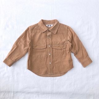 ビームス(BEAMS)のBEAMS ビーミング コーデュロイ 長袖シャツ キャメル 90cm コットン(Tシャツ/カットソー)