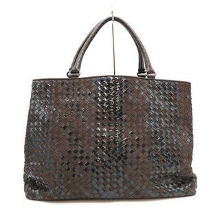 ボッテガヴェネタ(Bottega Veneta)のBOTTEGA VENETA ボッテガヴェネタ パテントスエードコンビ イントレチャートレザートートバッグ ブラウン ブラック  200664 VHBF1(トートバッグ)