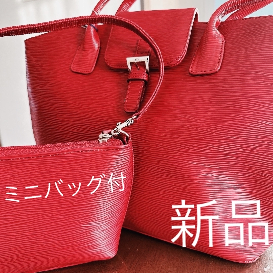 【新品】革バッグ エレフィン　トートバッグ　ミニバッグ　革 エピ柄 レディースのバッグ(ハンドバッグ)の商品写真