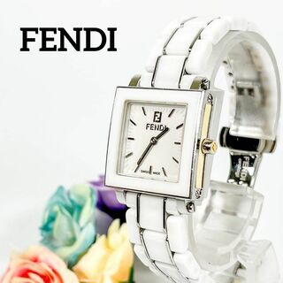 フェンディ(FENDI)の【送料無料】i212 FENDI フェンディ クアドロ 6200L セラミック(腕時計)