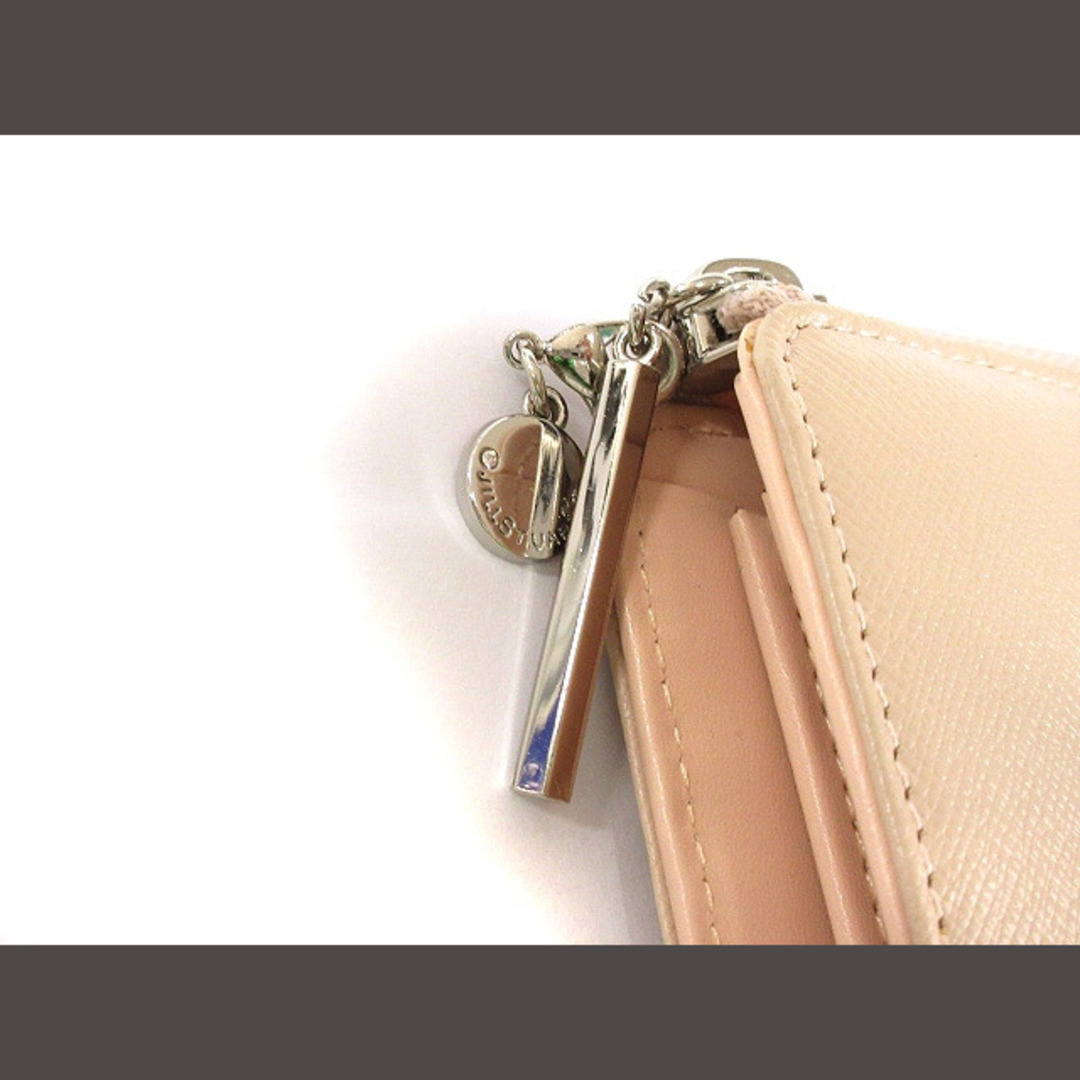 JILLSTUART(ジルスチュアート)のジルスチュアート 長財布 リボン ラメ レザー ピンクベージュ L字ファスナー レディースのファッション小物(財布)の商品写真