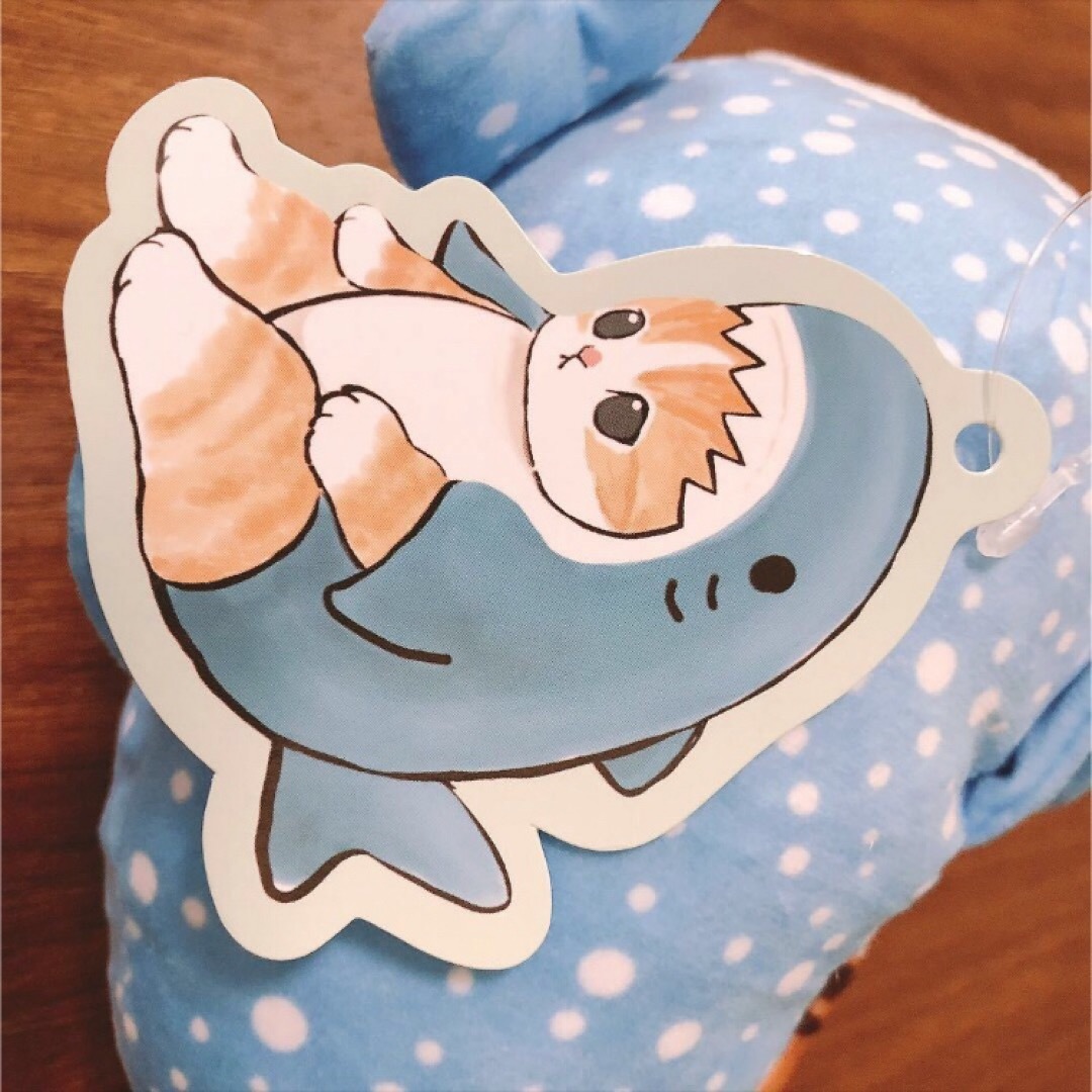 新品　mofusand サメにゃん　ぬいぐるみ　ブルー　モフサンド エンタメ/ホビーのおもちゃ/ぬいぐるみ(キャラクターグッズ)の商品写真