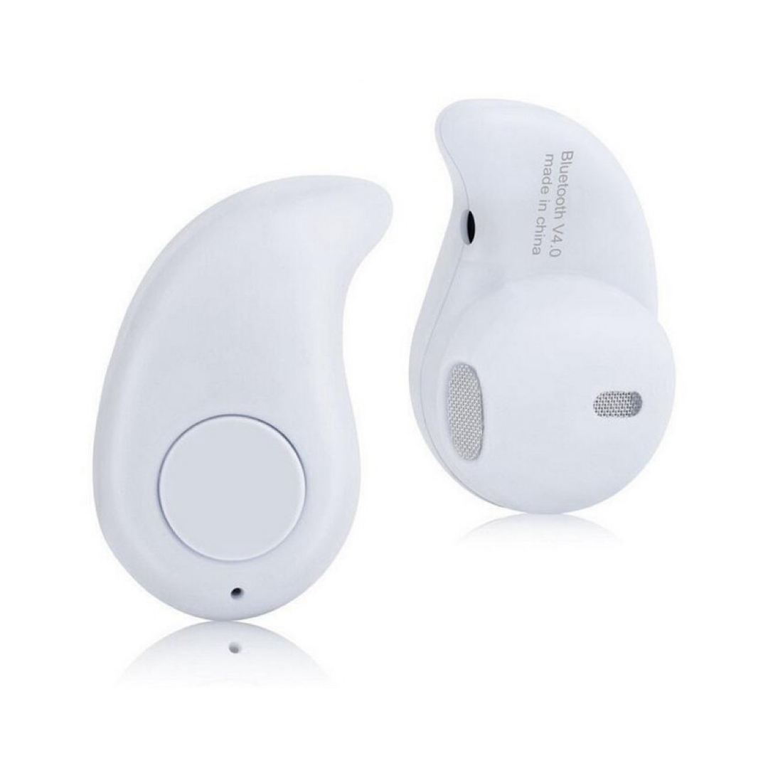 格安 Bluetooth ワイヤレスイヤホン 片耳 iPhone ホワイト スマホ/家電/カメラのオーディオ機器(ヘッドフォン/イヤフォン)の商品写真