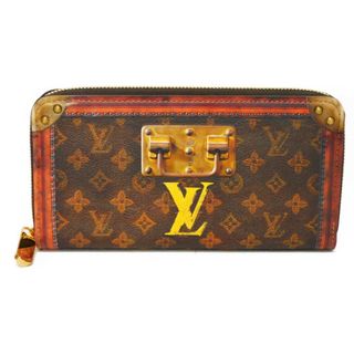 ルイヴィトン(LOUIS VUITTON)のLOUIS VUITTON ルイ・ヴィトン トランクタイム ジッピーウォレット トロンプルイユ 伊勢丹 ポップストア 18AW LVロゴ マロン ノワール ブラウン ブラック 新型  ラウンドファスナー モノグラム トランスフォームド 長財布 M52746(財布)