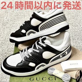 グッチ(Gucci)の新品☆グッチ スニーカー 27cm 8 Gucci ホワイト 白 ブラック 黒(スニーカー)