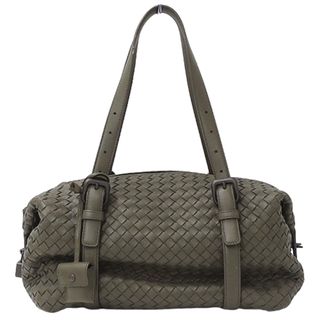 ボッテガヴェネタ(Bottega Veneta)のボッテガ ヴェネタ BOTTEGAVENETA バッグ レディース ブランド ハンドバッグ ショルダーバッグ イントレチャート レザー カーキ グレー 272801 おしゃれ 肩掛け おでかけ 【中古】(ハンドバッグ)